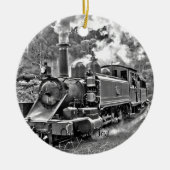 ヴィンテージの蒸気機関の列車 セラミックオーナメント (正面)