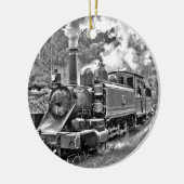 ヴィンテージの蒸気機関の列車 セラミックオーナメント (左)