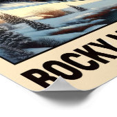 ヴィンテージの蒸気機関車 ポスター (角)