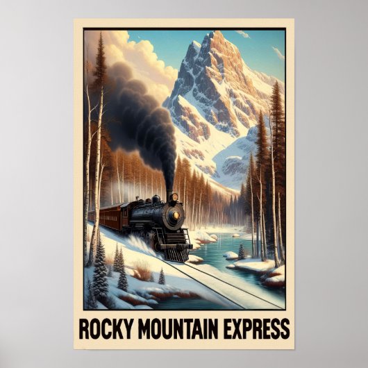 ヴィンテージの蒸気機関車 ポスター (正面)