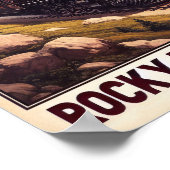 ヴィンテージの蒸気機関車 ポスター (角)