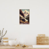 ヴィンテージの蒸気機関車 ポスター (キッチン)