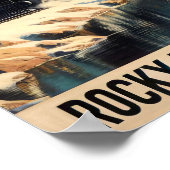 ヴィンテージの蒸気機関車 ポスター (角)