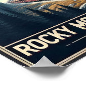 ヴィンテージの蒸気機関車 ポスター (角)