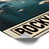 ヴィンテージの蒸気機関車 ポスター (角)