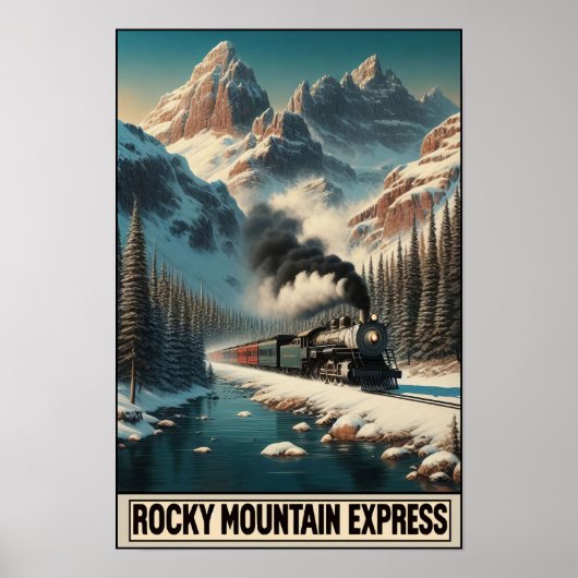 ヴィンテージの蒸気機関車 ポスター (正面)