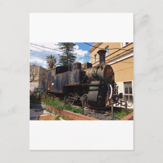 ヴィンテージの蒸気機関車 ポストカード (正面)