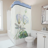 ヴィンテージの蓮とトンボ シャワーカーテン (インサイチュ)