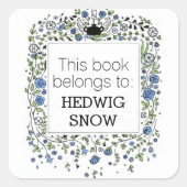 ヴィンテージの蔵書票 スクエアシール (正面)