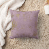 ヴィンテージの薄紫のダマスク織の金ゴールドのばら色の枕 クッション (ブランケット)