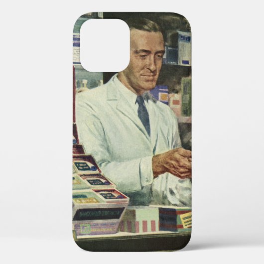ヴィンテージの薬局、薬剤師と少女 Case-Mate iPhoneケース (裏面)