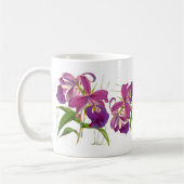 ヴィンテージの蘭によってはマグが開花します コーヒーマグカップ (左)