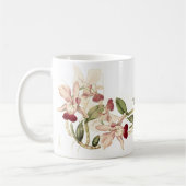 ヴィンテージの蘭によってはマグが開花します コーヒーマグカップ (左)