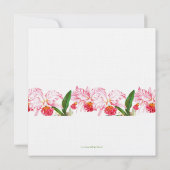 ヴィンテージの蘭の結婚式招待状%PIPE%のピンクの緑 招待状 (裏面)