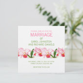 ヴィンテージの蘭の結婚式招待状%PIPE%のピンクの緑 招待状 (スタンド正面)