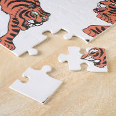 ヴィンテージの虎、手描きのシームレスなパターン。 ジグソーパズル (側面)