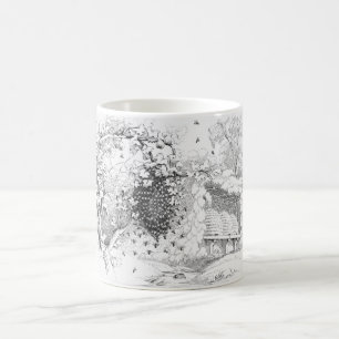 ヴィンテージの蜂のはちの巣 コーヒーマグカップ