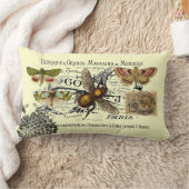 ヴィンテージの蜂のコラージュ ランバークッション (ブランケット)