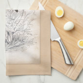 ヴィンテージの蜂蜜の蜂の芸術のプリント キッチンタオル (四つ折り)