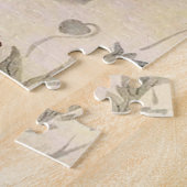 ヴィンテージの蜂、蝶およびケシの水彩画 ジグソーパズル (側面)