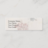 ヴィンテージの蜂、蝶およびケシの水彩画 スキニー名刺 (正面)