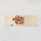 ヴィンテージの蜂、蝶およびケシの水彩画 スキニー名刺 (裏面)