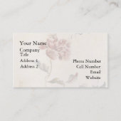 ヴィンテージの蜂、蝶およびケシの水彩画 名刺 (正面)