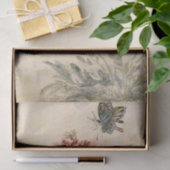 ヴィンテージの蜂、蝶およびケシの水彩画 薄葉紙 (ギフト)