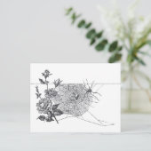 ヴィンテージの蜘蛛の巣は上がり、 ポストカード (スタンド正面)