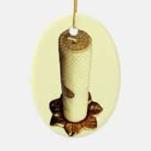 ヴィンテージの蜜蝋の蝋燭のクリスマスのオーナメント セラミックオーナメント (正面)