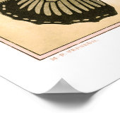 ヴィンテージの蝶とトンボの昆虫芸術 ポスター (角)