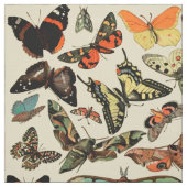 ヴィンテージの蝶のベージュの背景 ファブリック (見本)