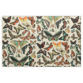 ヴィンテージの蝶のベージュの背景 ファブリック (ファットクウォーター)