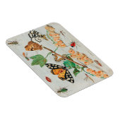 ヴィンテージの蝶の果実のイラストレーション マグネット (右側)