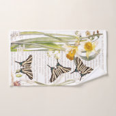 ヴィンテージの蝶スイセンの花のBathタオルセット バスタオルセット (ハンドタオル)