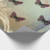 ヴィンテージの蝶スクロールDecoupageの包装紙 ラッピングペーパー (角)