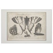 ヴィンテージの蝶スズメバチの昆虫のタペストリー(01)