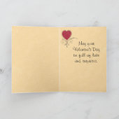 ヴィンテージの蝶バレンタインカード シーズンカード (内部)