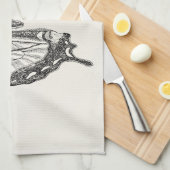 ヴィンテージの蝶パーソナライズな蝶昆虫 キッチンタオル (四つ折り)