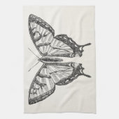 ヴィンテージの蝶パーソナライズな蝶昆虫 キッチンタオル (縦)