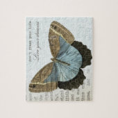 ヴィンテージの蝶前向きで感動的な引用文 ジグソーパズル (縦)
