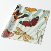 ヴィンテージの蝶包装紙 ラッピングペーパー (アンロールド)