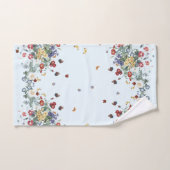 ヴィンテージの蝶庭の花のBathタオルセット バスタオルセット (ハンドタオル)