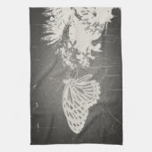 ヴィンテージの蝶-台所タオル キッチンタオル (縦)