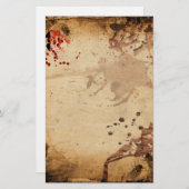 ヴィンテージの血痕 便箋 (正面/裏面)