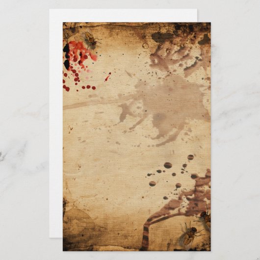 ヴィンテージの血痕 便箋 (正面/裏面)