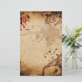 ヴィンテージの血痕 便箋 (スタンド正面)