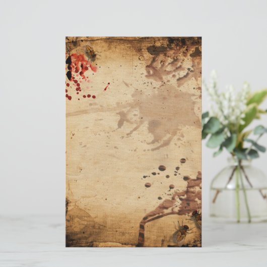 ヴィンテージの血痕 便箋 (スタンド正面)