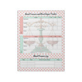 ヴィンテージの血糖値と血圧 ノートパッド (回転)