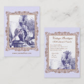 ヴィンテージの衣類のブティック、コスチュームデザイナー 名刺 (正面/裏面)